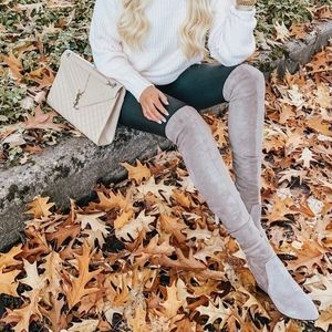 Grey suede boots